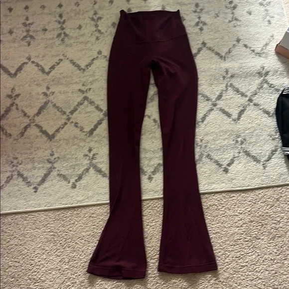 Lululemon Burgundy Flared Pants/leggings - Picture 1 of 5